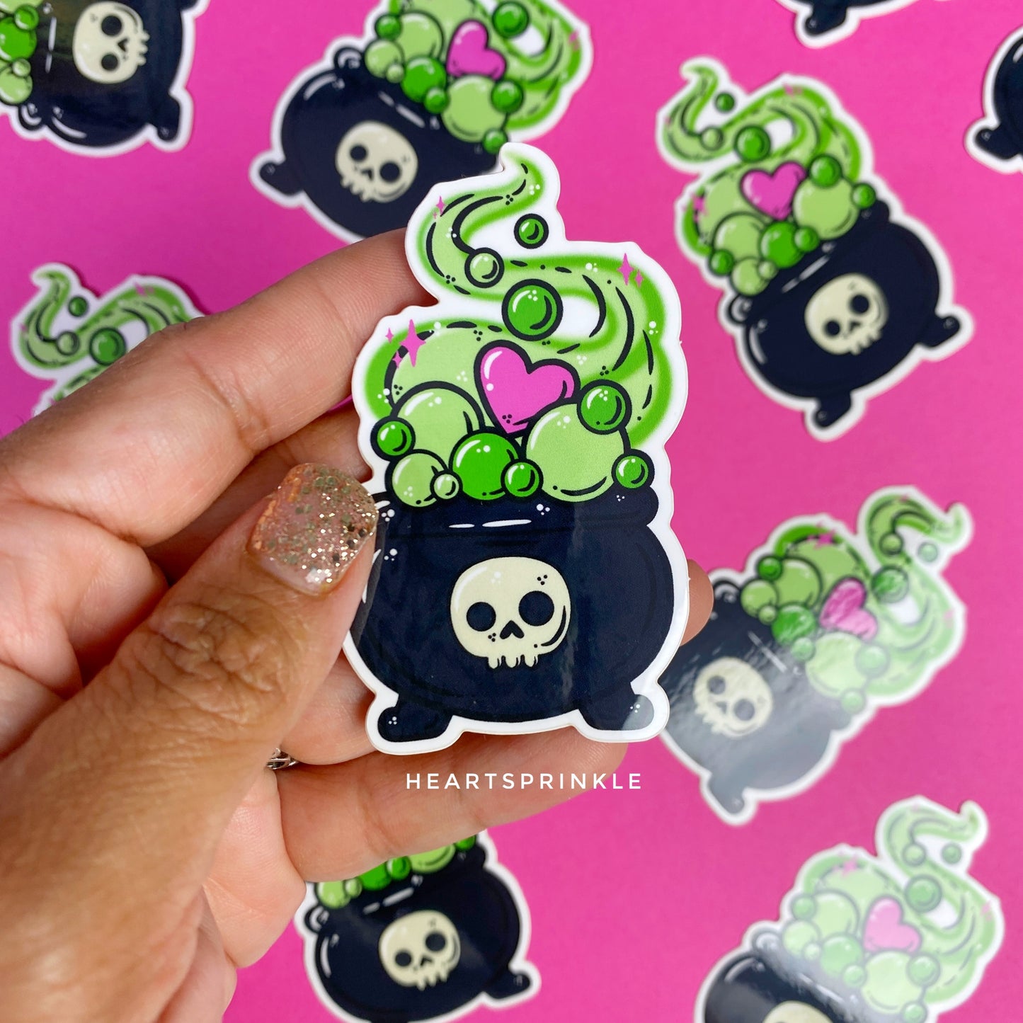 Cauldron Halloween Sticker (WATERPROOF)