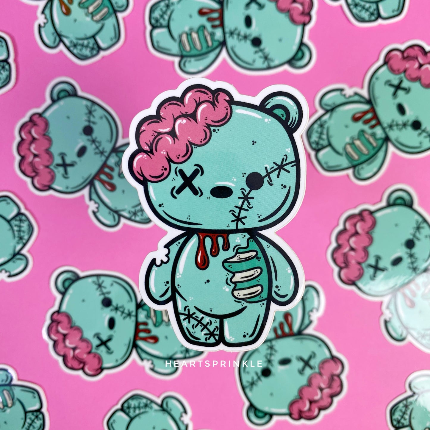 Zom Bear Halloween Sticker (WATERPROOF)