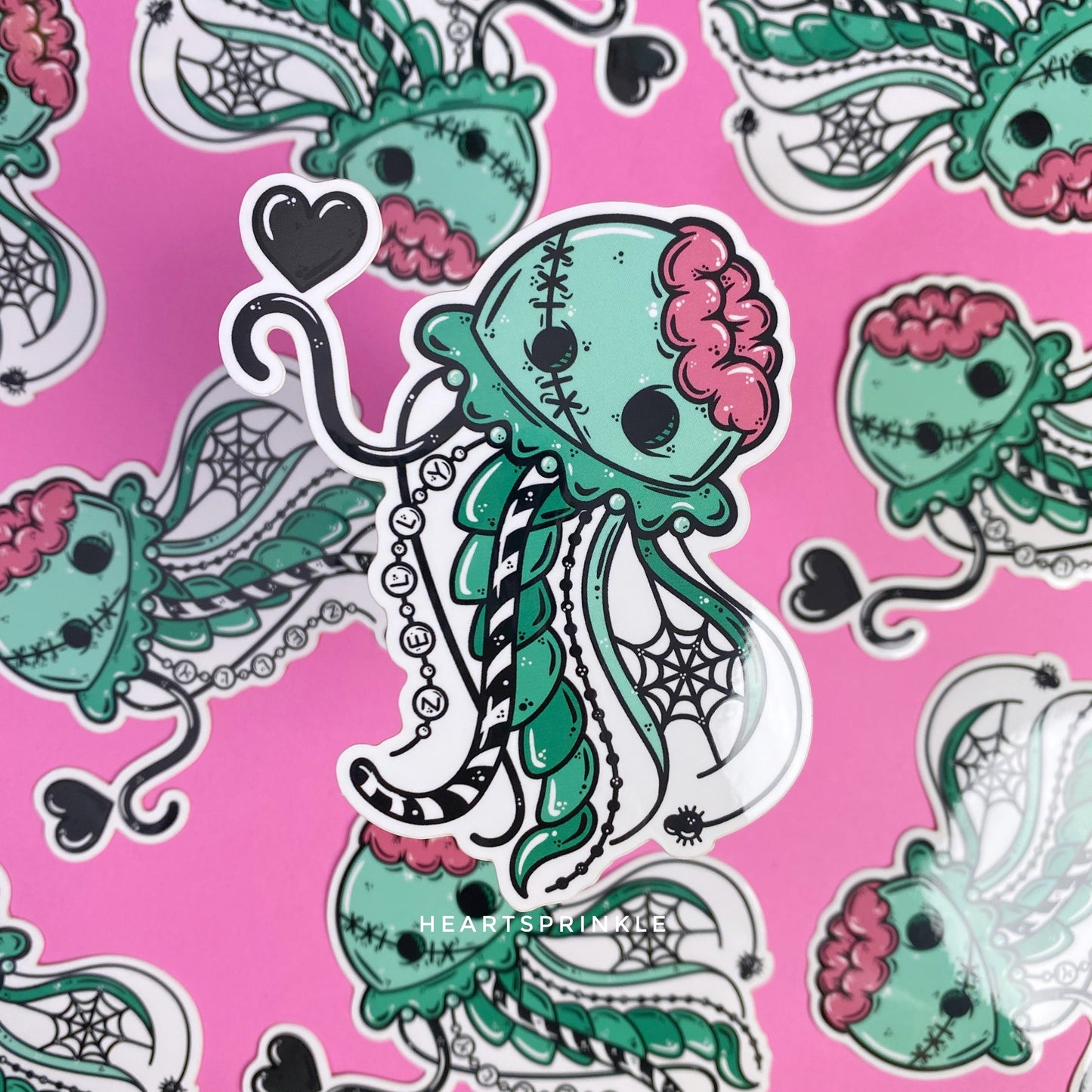 Zombie Zelly Jellyfish Halloween Sticker (WATERPROOF)
