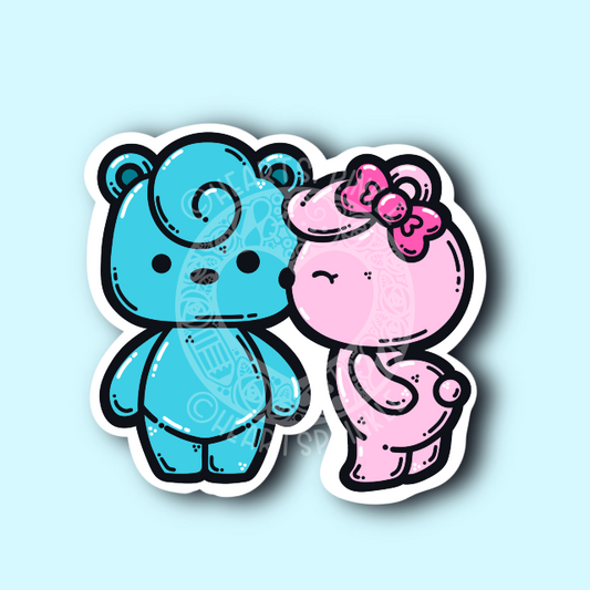 Sugarcube and Gumdrop Kisses Sticker (WATERPROOF)