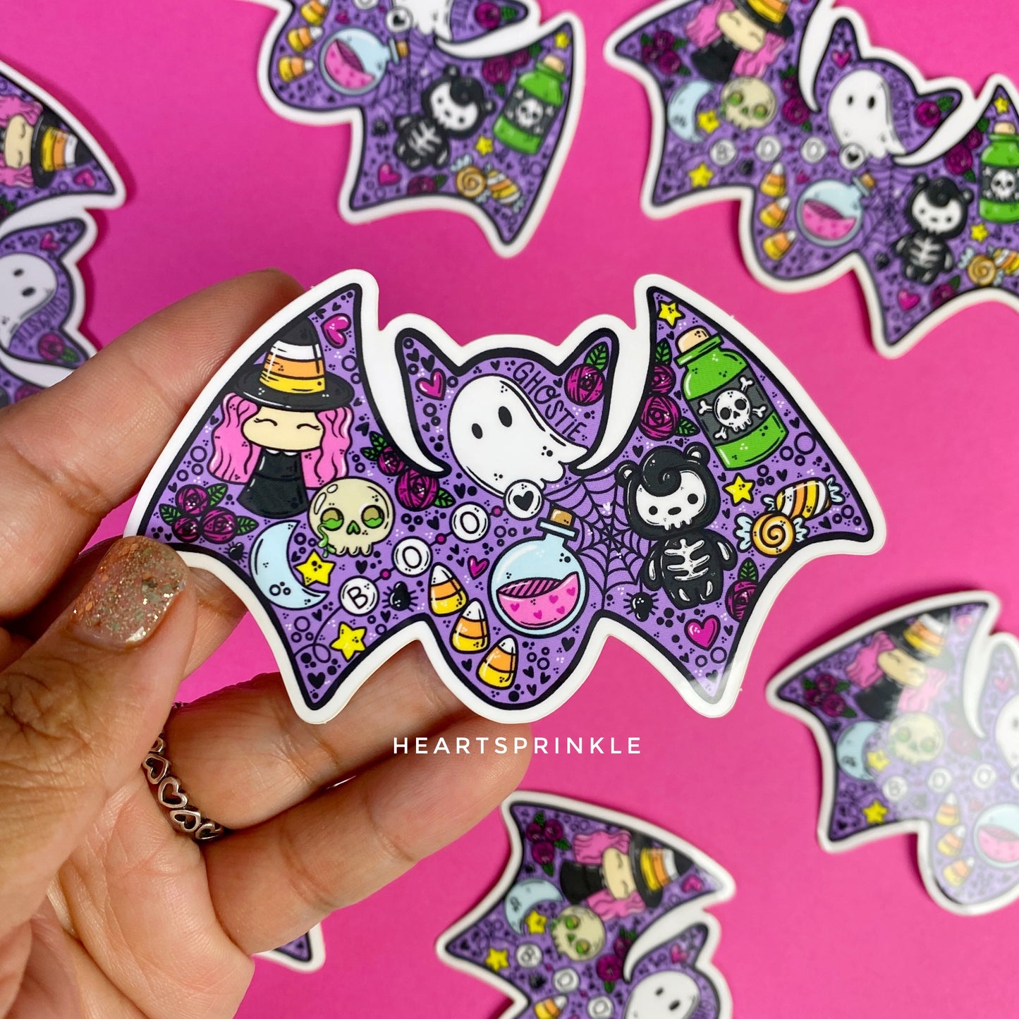 Batty Halloween Sticker (WATERPROOF)