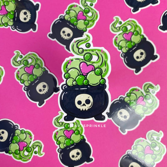 Cauldron Halloween Sticker (WATERPROOF)