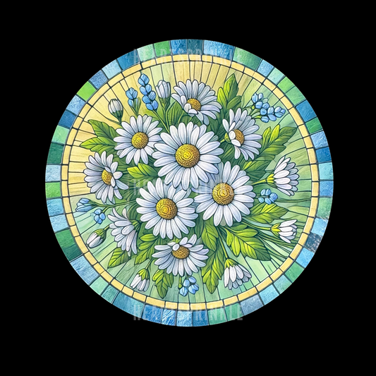 Daisy Stained Glass