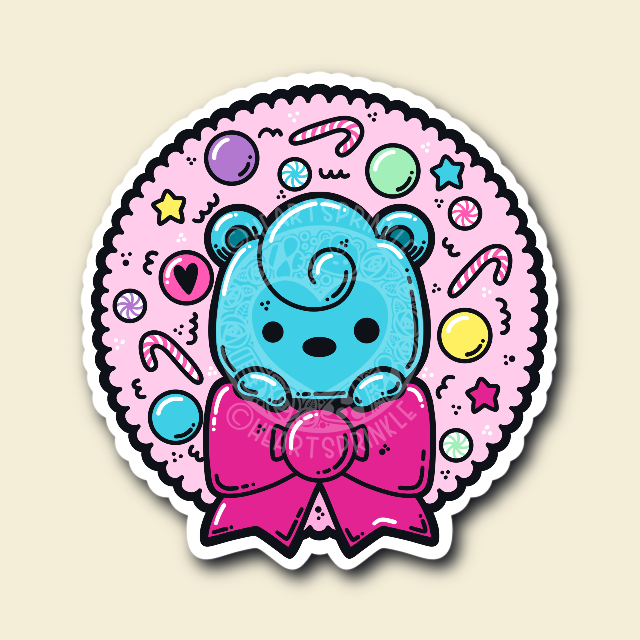 Sugarcube Wreath Sticker (WATERPROOF)