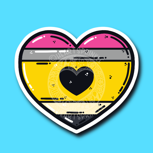 Pencil Heart Sticker (WATERPROOF)
