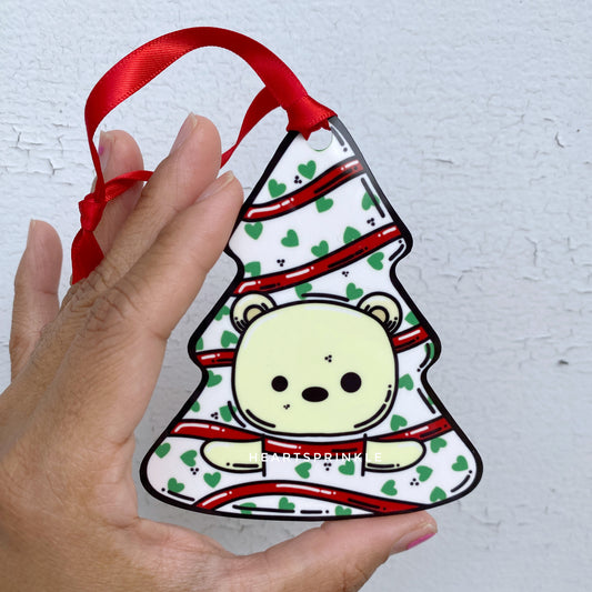 Debbie Bear Aluminum Ornament