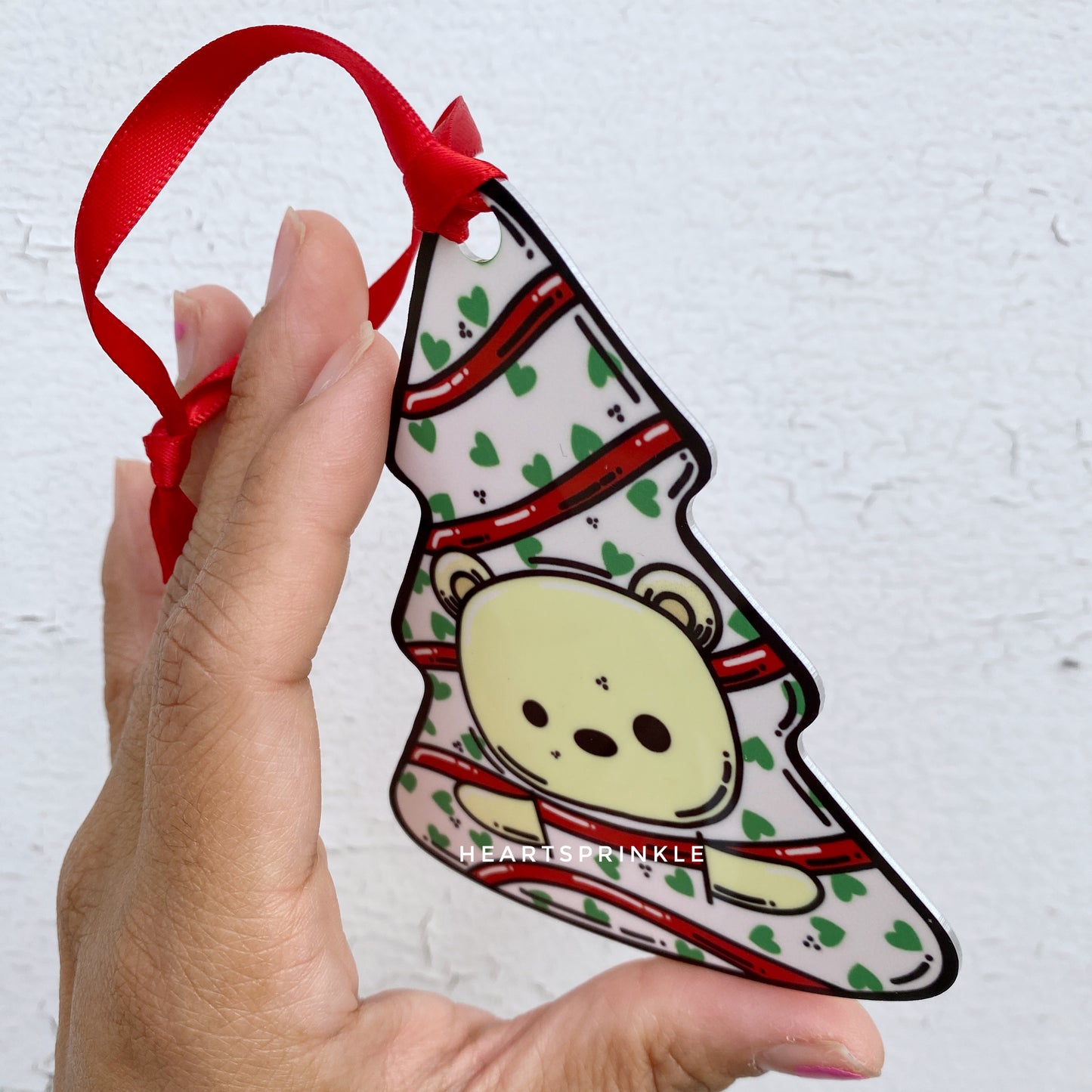 Debbie Bear Aluminum Ornament