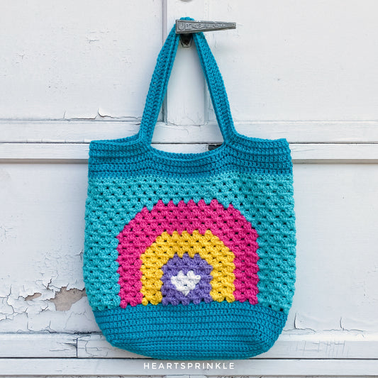 Rainbow Granny Stitch Tote Bag Pattern (3 Sizes)