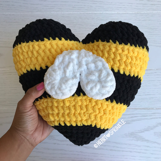 A bee heart pillow for the bee lover!