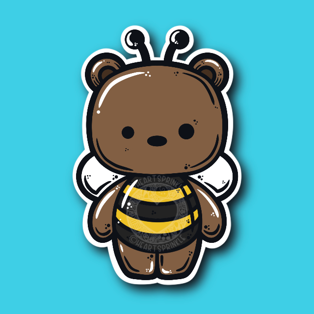 PRE-ORDER Justin Bee Bear Sticker (WATERPROOF)