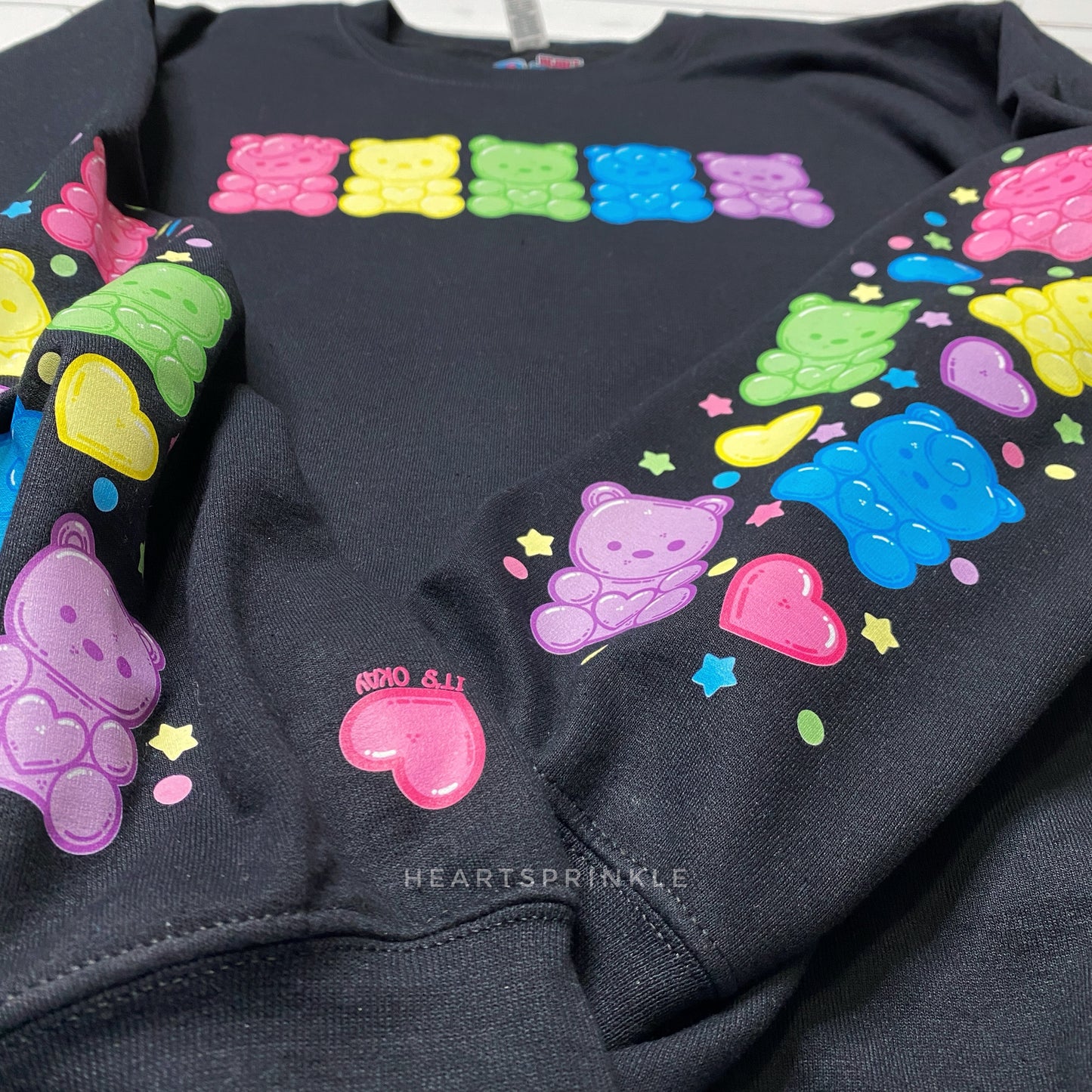 Gummy Bear Crewneck (Sprinkled Arms)