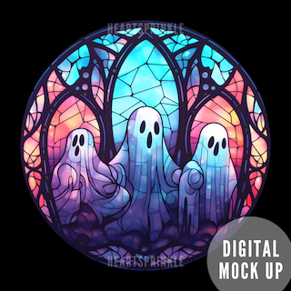 3 Ghosts Stain Glass