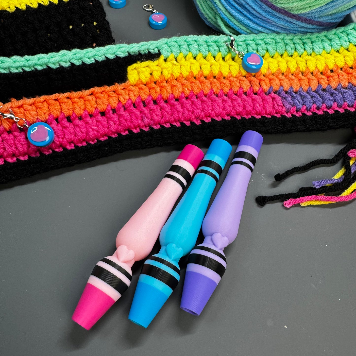 Crayon Themed Crochet Hook