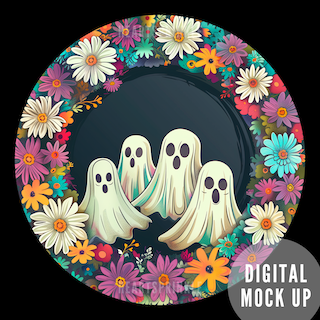 Ghosts Colorful Flowers