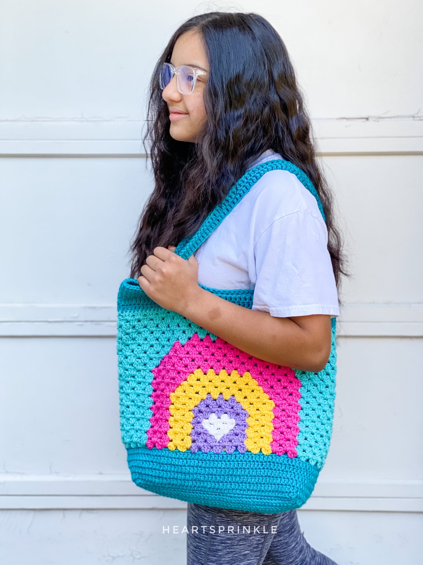 Rainbow Granny Stitch Tote Bag Pattern (3 Sizes)